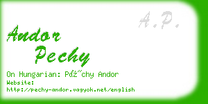 andor pechy business card